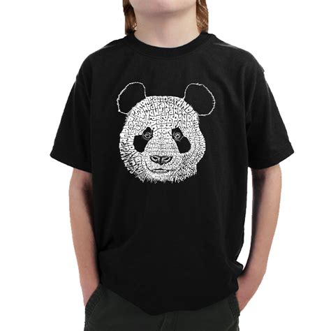 La Pop Art Boys Word Art T Shirt Panda