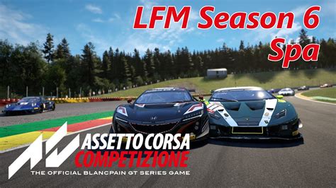 Lfm Gt Rookie Series S W Assetto Corsa Competizione Deutsch