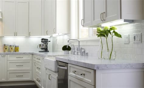 Carrara marble and granite, leading granite slab and tile supplier in sydney. Honed Carrera Marble - Transitional - kitchen - Fautt Homes