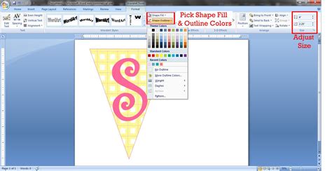 How To Make A Bunting Banner In Word With Clip Art Tips And Tricks
