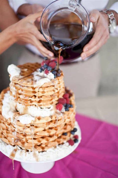Waffle Tower Waffle Cake Wedding Cake Alternatives Wedding Desserts