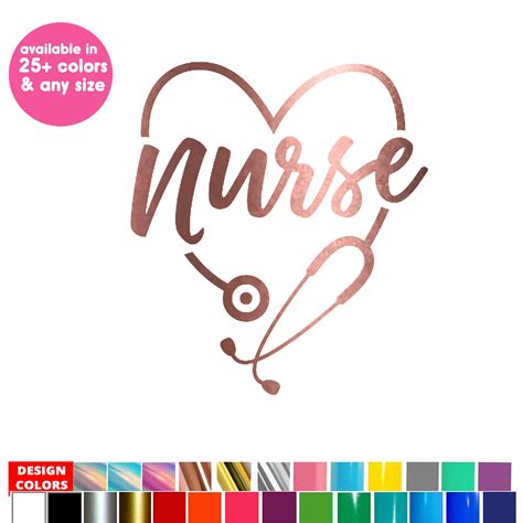 Cute 3 Nurse Life Stethoscope Saying Vinyl Decal Sticker Nurse Sticker