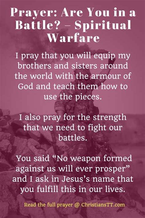 Prayers To Overcome Spiritual Warfare Battles Spiritual Warfare