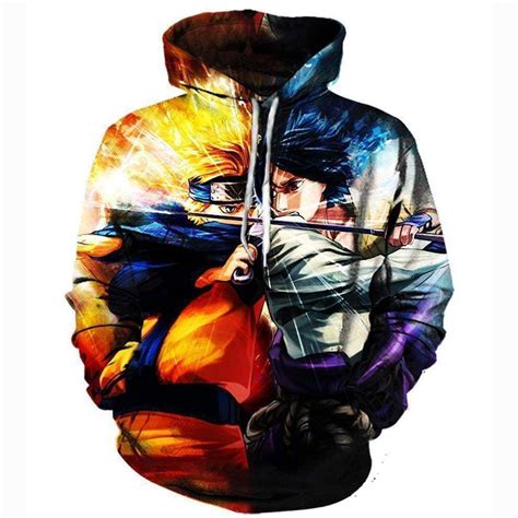 Naruto Sasuke And Naruto Hoodies Pullover Anime Hoodie Anime Hoodie