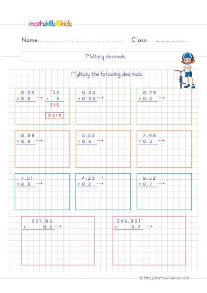 Multiplying Decimals Worksheet For 5th Grade - Awesome Worksheet