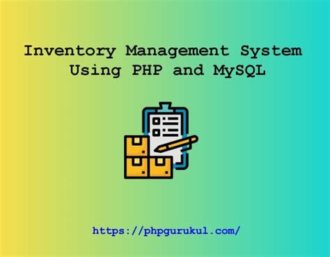 PHPGRUKUL Inventory Management System Using PHP And MySQL