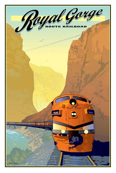 Royal Gorge Train Poster Train Posters Travel Posters Vintage