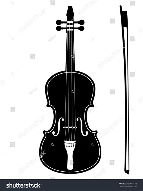 Detailed Vector Violin Silhouette Stock Vector 190664162 Shutterstock