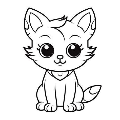 Darmowa kolorowanka kotka dla małych dzieci do druku PDF DARMOWE