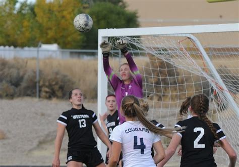 Western Wyo Womens Soccer Rylee Blacker Minding The Nets For Mustangs