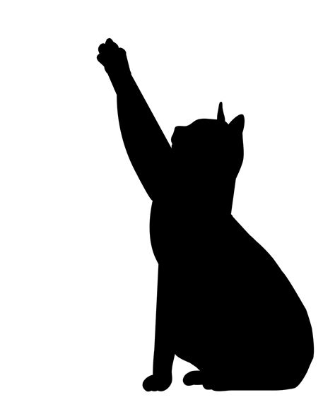 Cat Stretching Silhouette Download Free Silhouettes Black Cat