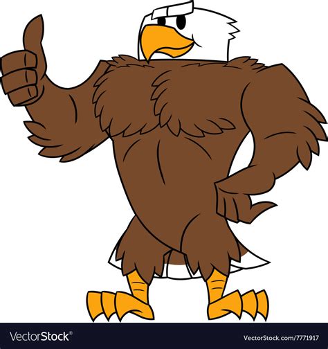 Strong Eagle Thumb Up Gesture Royalty Free Vector Image