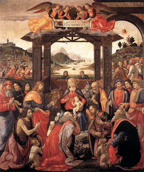 Guirlandaio Adoration Spedale Renaissance Nativity Masterpieces