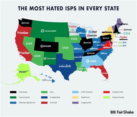 The Most Hated Internet Service Providers In Every Us State Fairshake