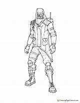 Fortnite Coloring Archetype sketch template