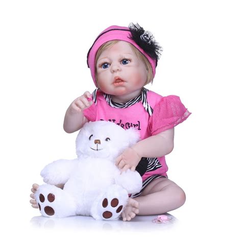 Npk Bebes Reborn 55cm Girl Body Boneca Doll Full Silicone Completa Toys