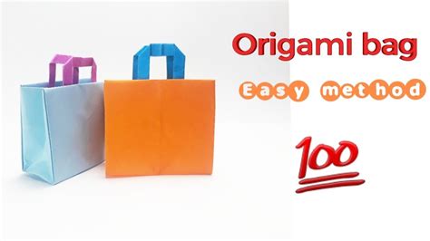 How To Make A Origami Bag Step By Step Origami For Beginners