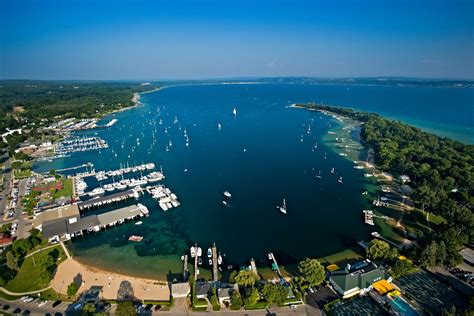 Aerial View Of Harbor Springs Mi Michigan Travel Michigan Outdoors