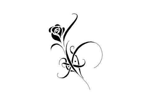 Simple Flower Design Black And White Border Template Classical Black