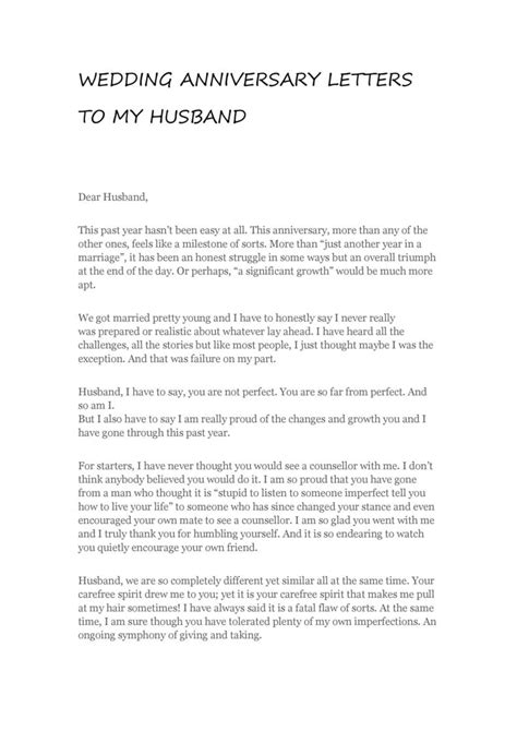 50 Romantic Anniversary Letters For Him Or Her Templatelab