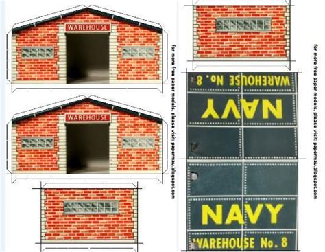 Image result for ww2 diorama. Navy Warehouse Paper Model - by Papermau - Download Now ...