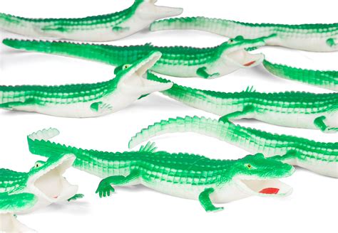 Jumbo Extra Large 10 Vinyl Toy Alligator Toy Figures For Kids 1 Dozen