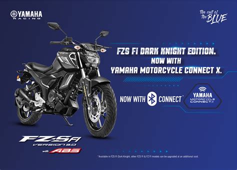 Yamaha Fzs Fi V3 Dark Knight Gets Bluetooth Connectivity Bikedekho