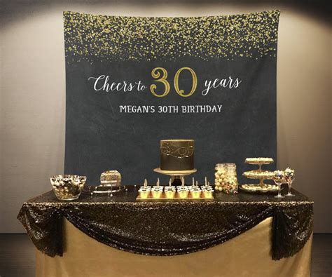 Cheers To 30 Years Backdrop Adult Birthday Party Backdrop Decoration