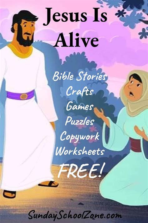 Free Printable Jesus Is Alive Bible Activities On Sunday School Zone
