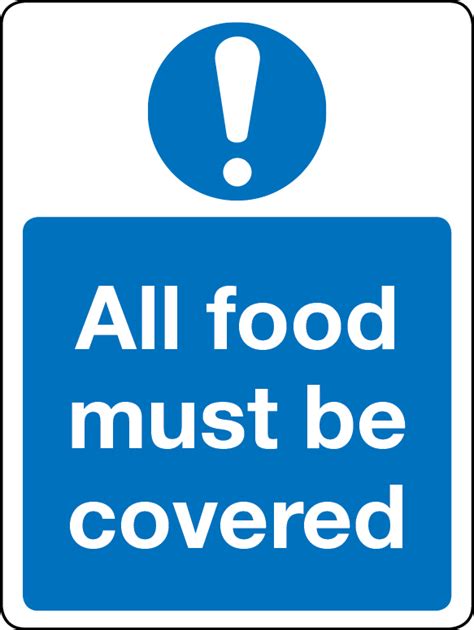 All Food Must Be Covered Sign Aura Sign Shop