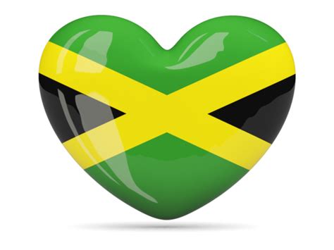 Heart Icon Illustration Of Flag Of Jamaica