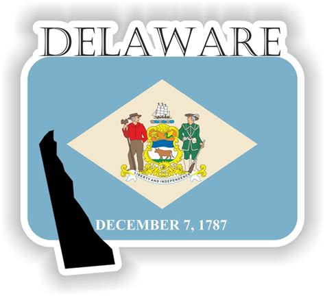 Delaware Sticker Flag Mf For Laptop Book Fridge Guitar Etsy In 2022