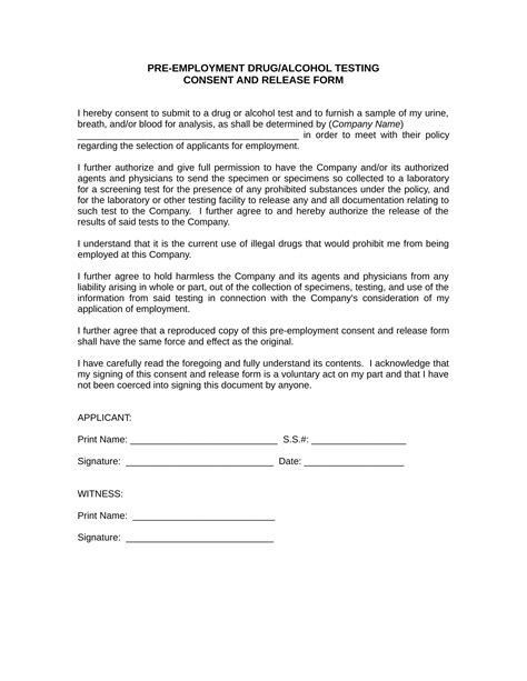 9 Drug Testing Consent Forms Pdf Doc Free And Premium Templates