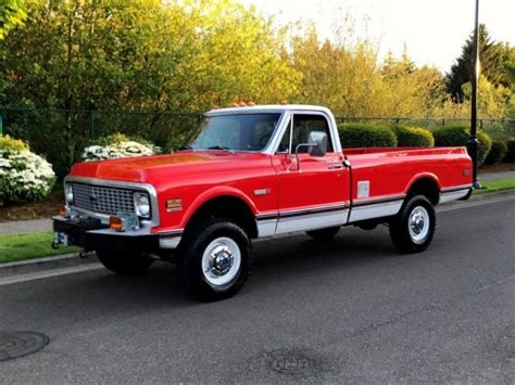 1972 Chevy K20 4x4 Factory 350 V8 Eng Long Bed Only 37359 Orig Miles