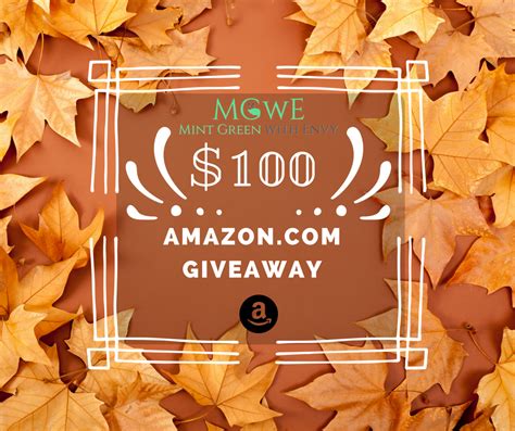 MGwE $100 Amazon.com Giveaway! | Gift card giveaway, Amazon gift cards, Giveaway