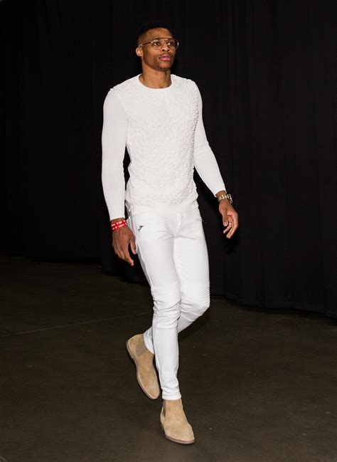 The bizarre outfit russell westbrook wore to the warriors game may have been a subtle shot at prior to the game, the reunion of russell westbrook and durant was the biggest story, as the two. Russell Westbrook Round 1 Playoff Lookbook | UpscaleHype