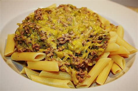 Lauch Hackfleisch Käse Soße Rezept mit Bild