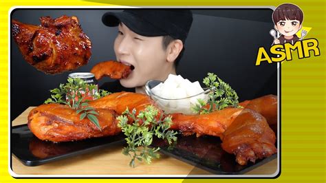 bbq 자메이카통다리 치킨 먹방 asmr mukbang spicy bbq chicken eating ssong asmr 쏭군 youtube