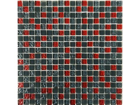 Skleněná Mozaika červeno šedá Rdkachlecz