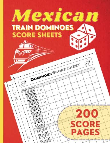 Mexican Train Dominoes Score Sheets 200 Large Mexican Train Score