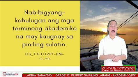 Grade Filipino Sa Piling Larang Q W Lakbay Sanaysay Youtube