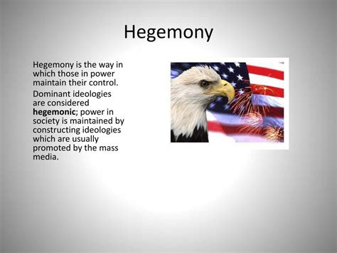PPT - Marxism, Cultural Hegemony ...and the Media PowerPoint ...