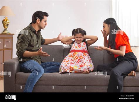 Parent Scolding Their Daughter For Disobedience Stock Photo Alamy