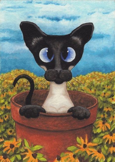 Amylyn Bihrle Cats Siamese Flower Pot By Amylyn Bihrle From Curious