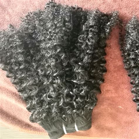 Raw Afro Natural 3c 4a Kinky Curly Bundles Peruvian Human Hair