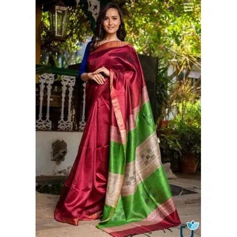 Party Wear Pure Dupion Fancy Silk Saree 650 Meter At Rs 3500 In Bhagalpur