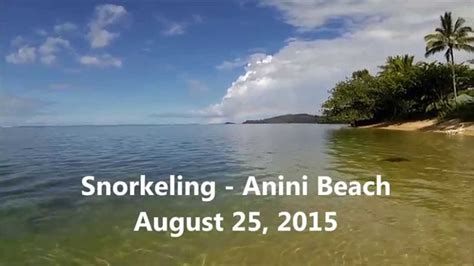 Snorkeling At Anini Beach Kauai 8 25 2015 Youtube