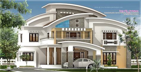 Square Feet Luxury Villa Exterior Home Kerala Plans Jhmrad 22450
