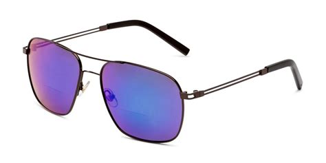 Men S Colorful Mirrored Aviator Bifocal Style Sunglasses ®