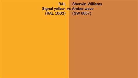 Ral Signal Yellow Ral 1003 Vs Sherwin Williams Amber Wave Sw 6657